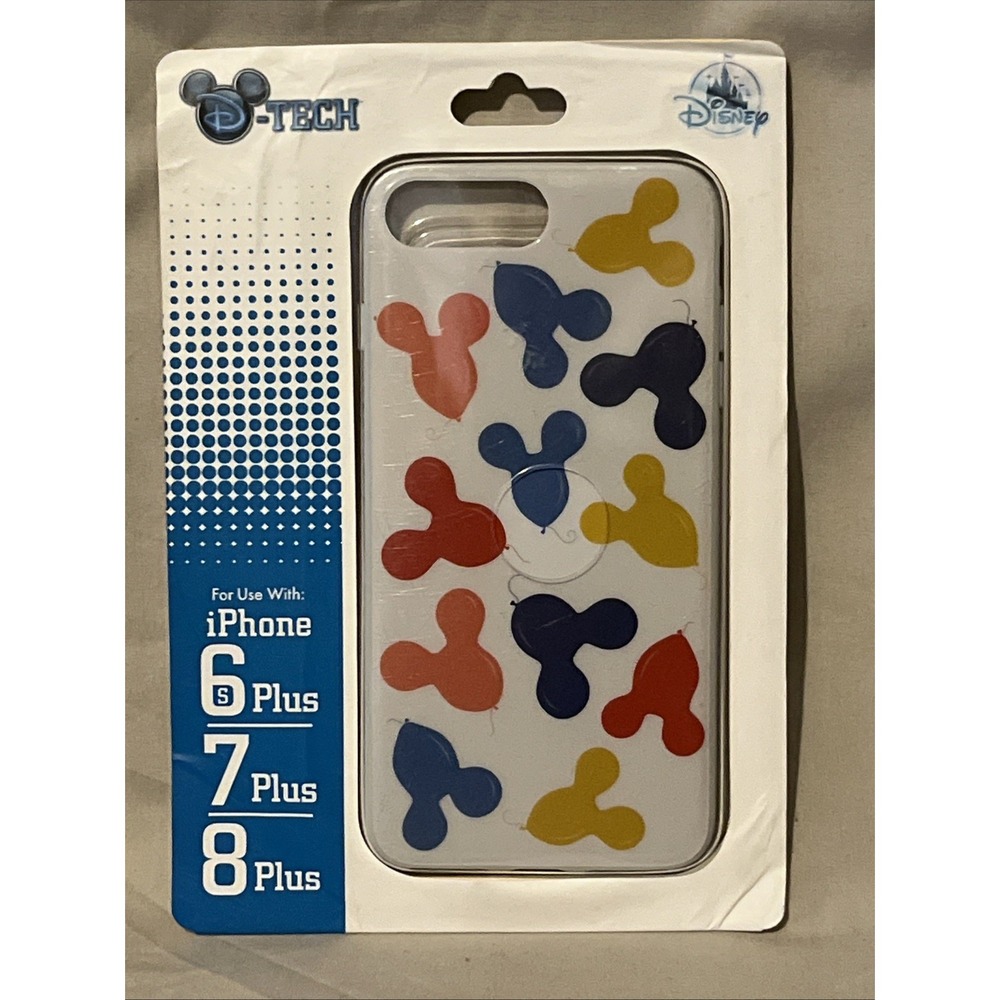 DISNEY D-TECH RAINBOW MICKEY BALLOONS PHONE CASE‎ FITS iPHONE 6,7 & 8 PLUS